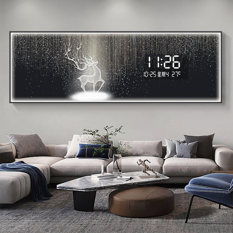 xx-ライトラグジュアリーエルクリビングルーム装飾画電子時計 - Luxury Lifestyle Background のレビューと価格