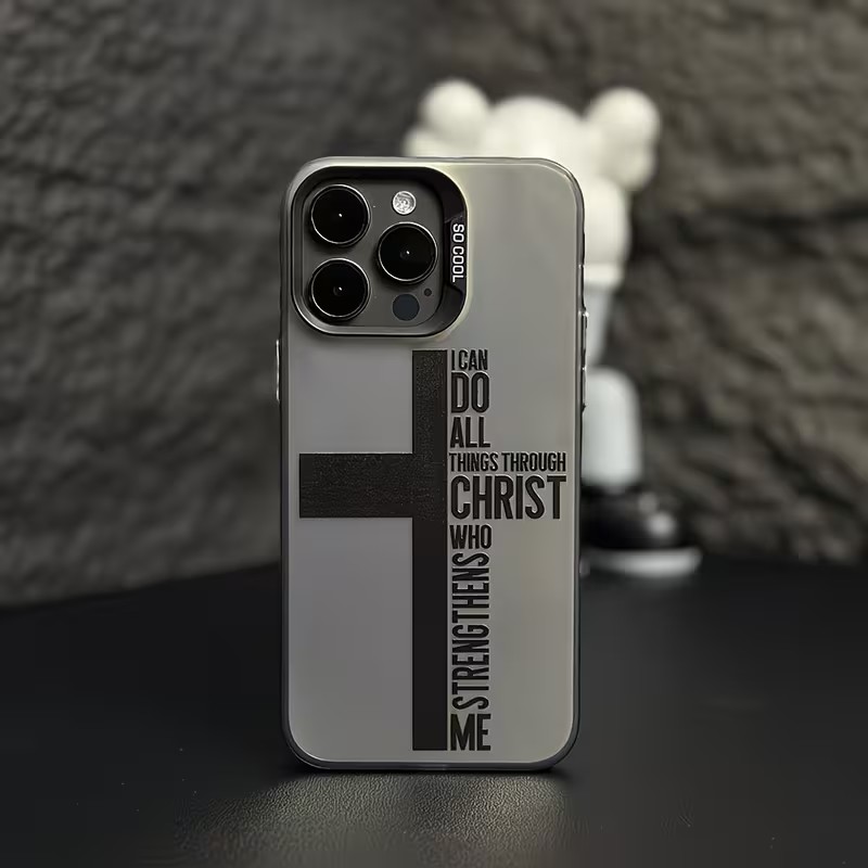 指紋防止クロス聖書柄iPhoneケース iPhone 17  - Apple Iphone 16 のレビューと価格