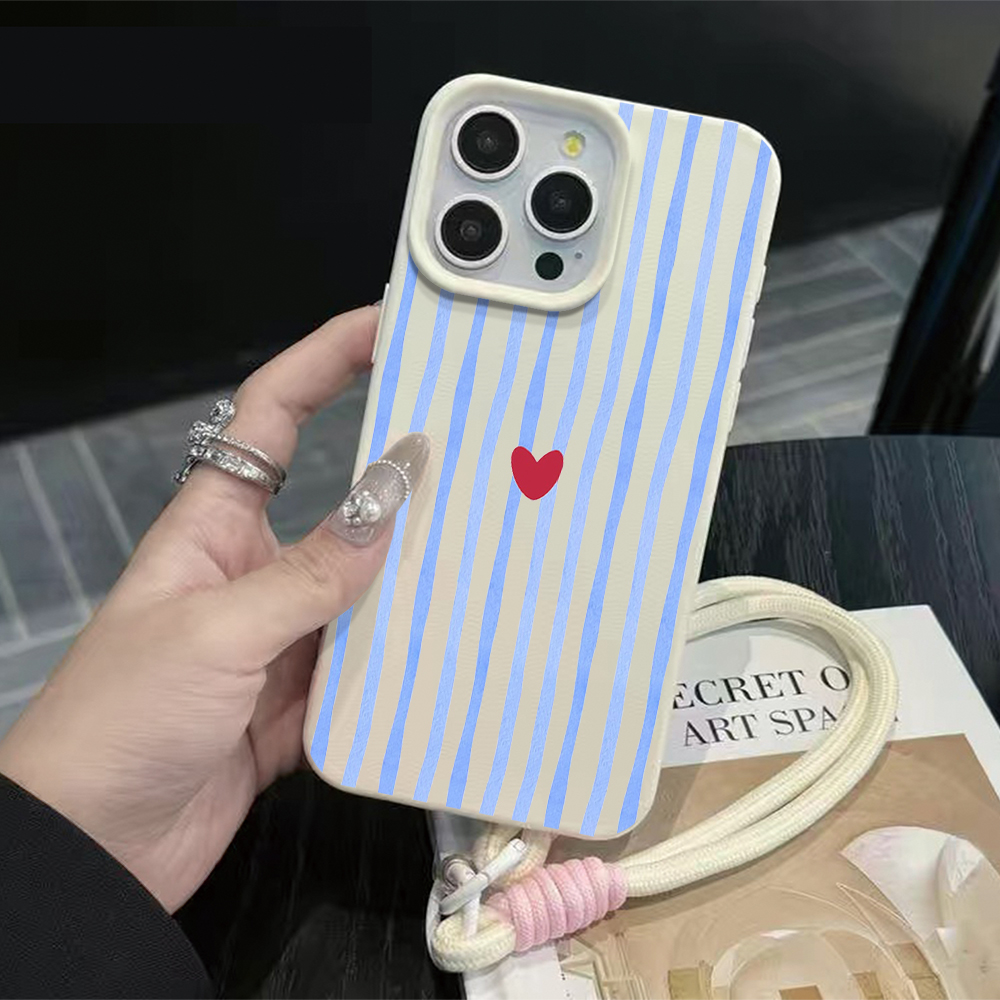 縦縞ハート柄スマホケース iPhone 17 16 15 1 - Apple Iphone 16 のレビューと価格