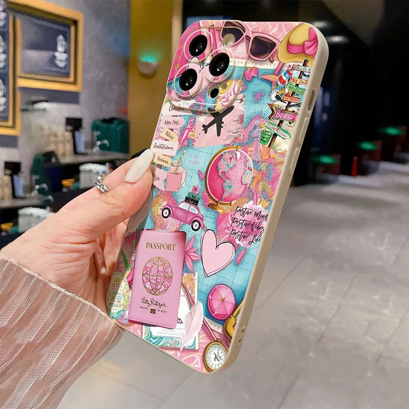 旅行機プリントマットアンチドロップスマホケース iPhone - Apple Iphone 16 のレビューと価格