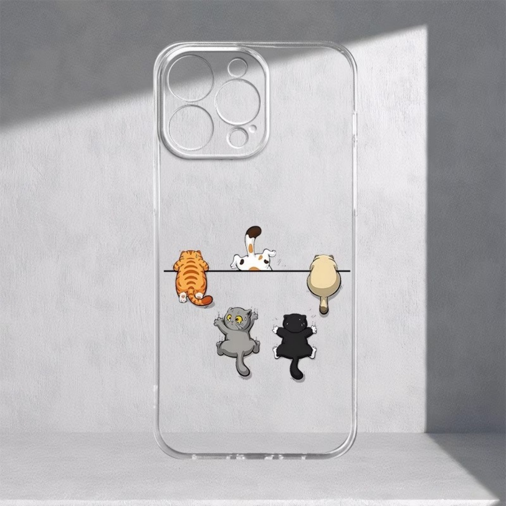 5匹のかわいい猫柄のスマホケース iPhone 11 12  - Apple Iphone 16 のレビューと価格