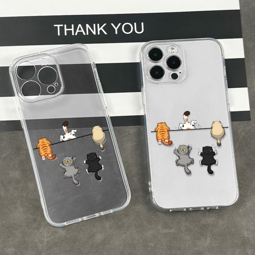 5匹のかわいい猫柄のスマホケース iPhone 11 12  - Apple Iphone 16 のレビューと価格