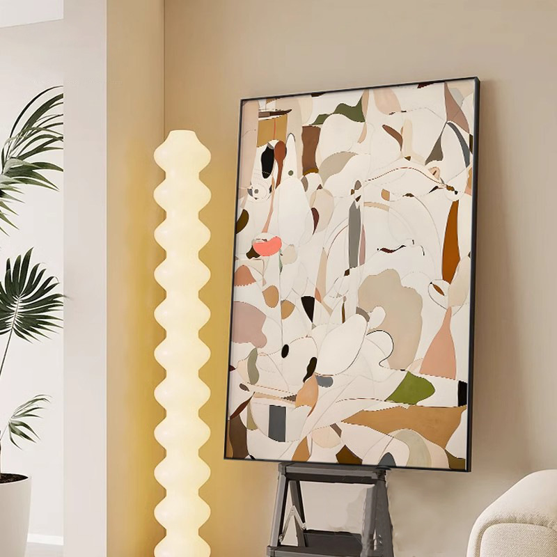 クリームスタイルの抽象画、リビングルーム用大型装飾画、高級感 - Luxury Lifestyle Background のレビューと価格